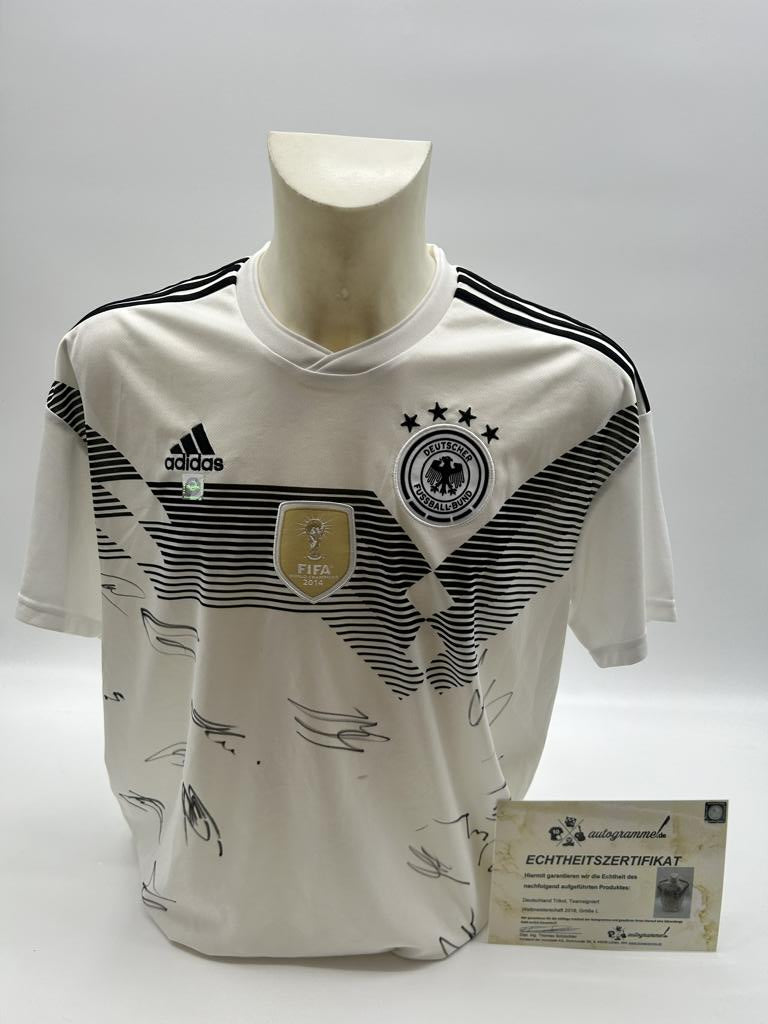 Deutschland Trikot WM 2018 Teamsigniert DFB Fußball Autogramm COA Adidas XL