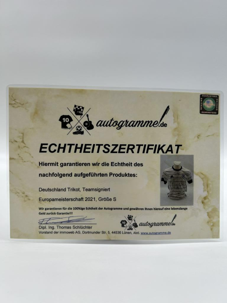 Germany Jersey EM 2021 Team Signed DFB Football COA Autograph Adidas S