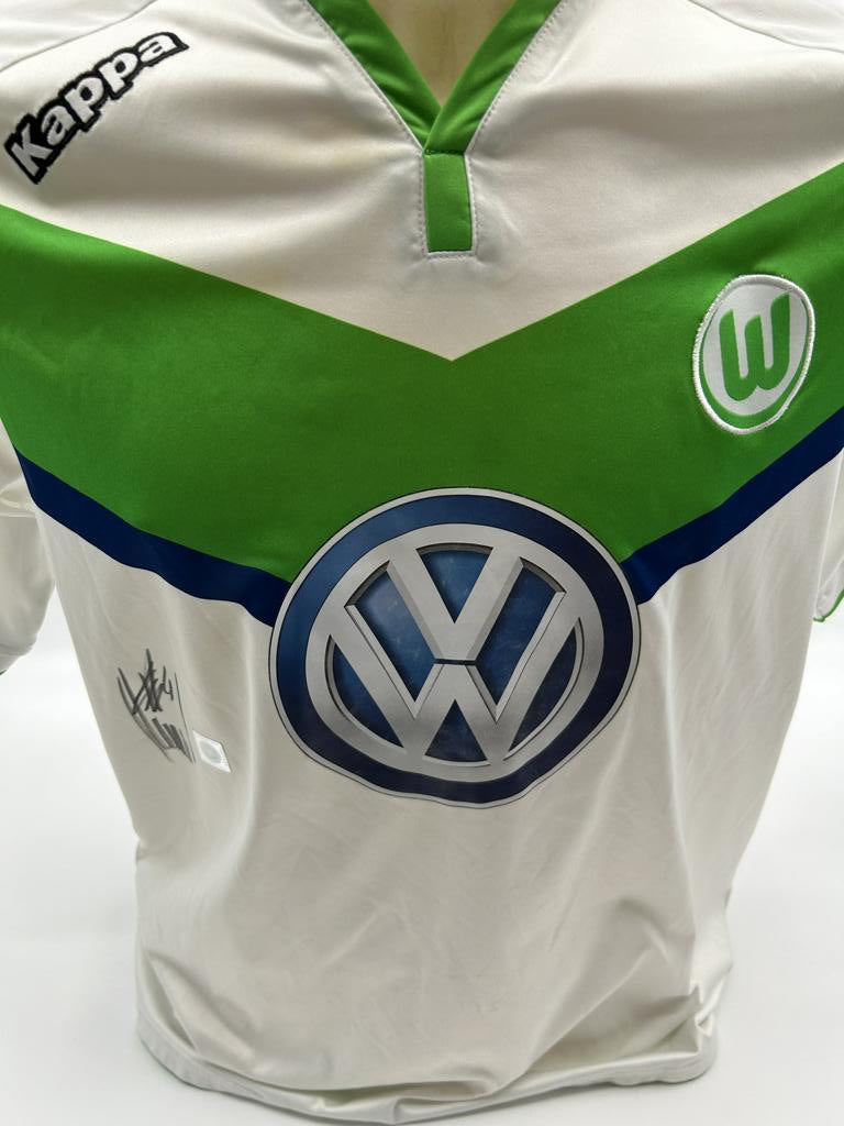 VfL Wolfsburg Trikot Marcel Schäfer signiert Autogramm Bundesliga Nike S