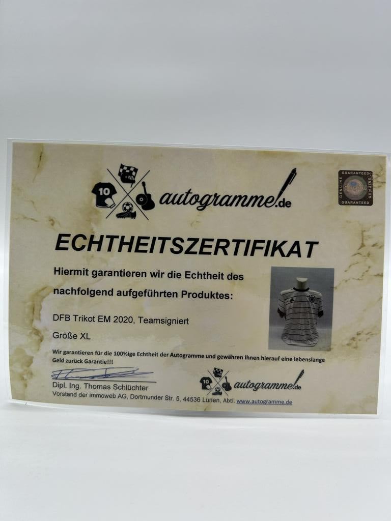 Germany Jersey EM 2021 Team Signed DFB Football COA Autograph Adidas XL