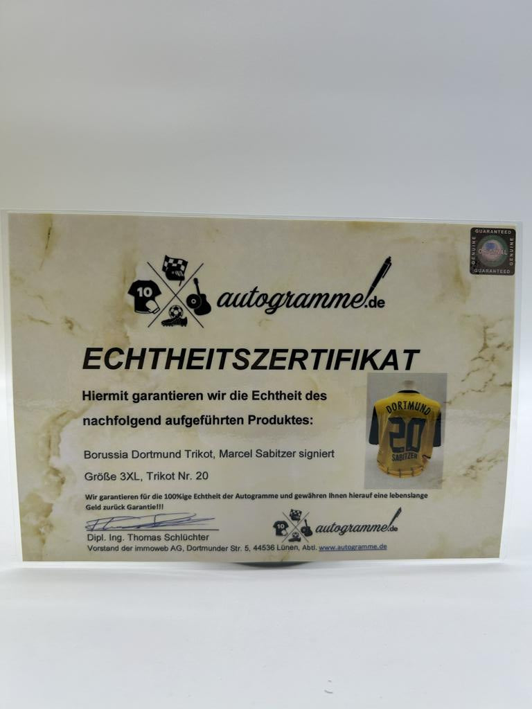 Borussia Dortmund jersey Marcel Sabitzer signed BVB Bundesliga Puma 3xl