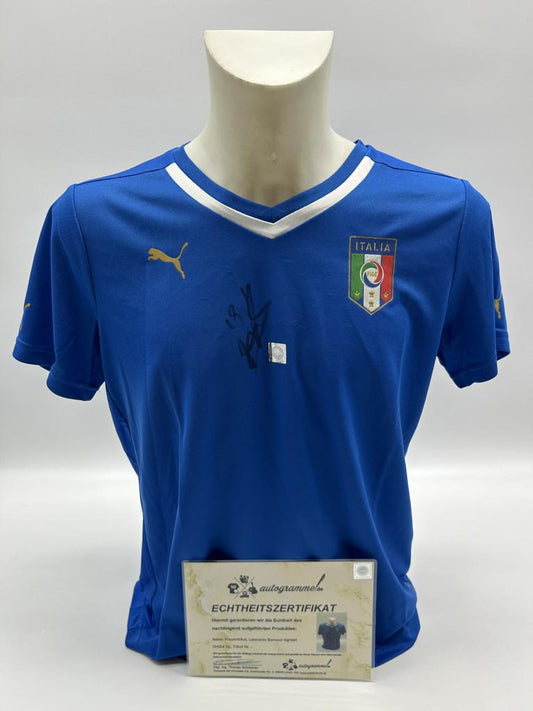 Italy women's jersey Leonardo Bonucci signed autograph COA XL