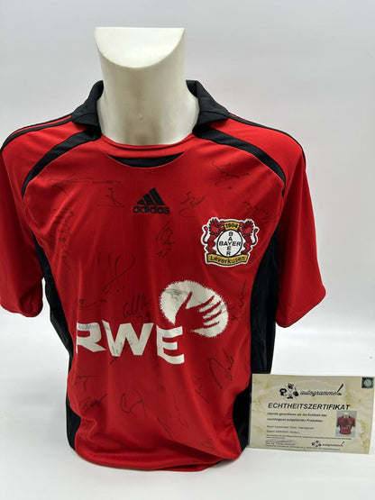 Bayer Leverkusen Trikot 2006/2007 team signed Bundesliga Coa Adidas L