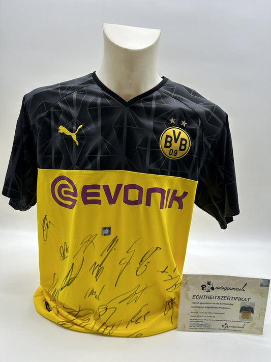 BVB jersey 2019/2020 team signed Borussia Dortmund COA New Puma XL