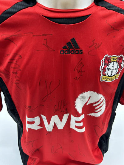 Bayer Leverkusen Trikot 2006/2007 team signed Bundesliga Coa Adidas L