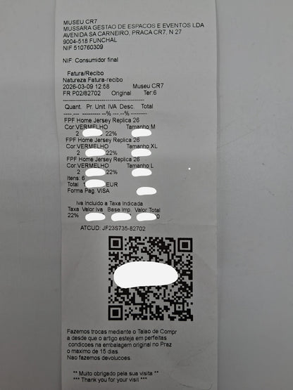 Portugal Trikot Cristiano Ronaldo signiert Autogramm COA Fußball 2026 Rot XL