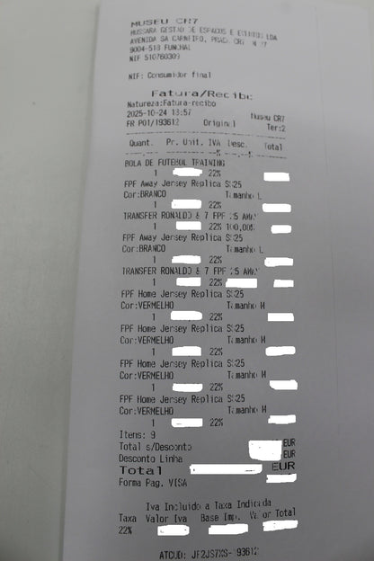 Portugal jersey Cristiano Ronaldo signed autograph COA football M