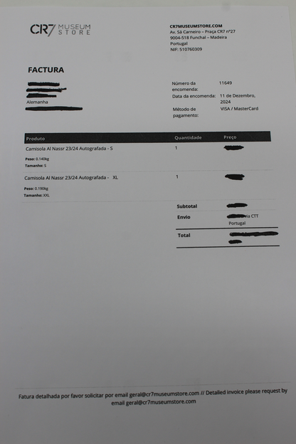 Al Nassr FC Trikot Cristiano Ronaldo signiert Autogramm Fußball COA XL