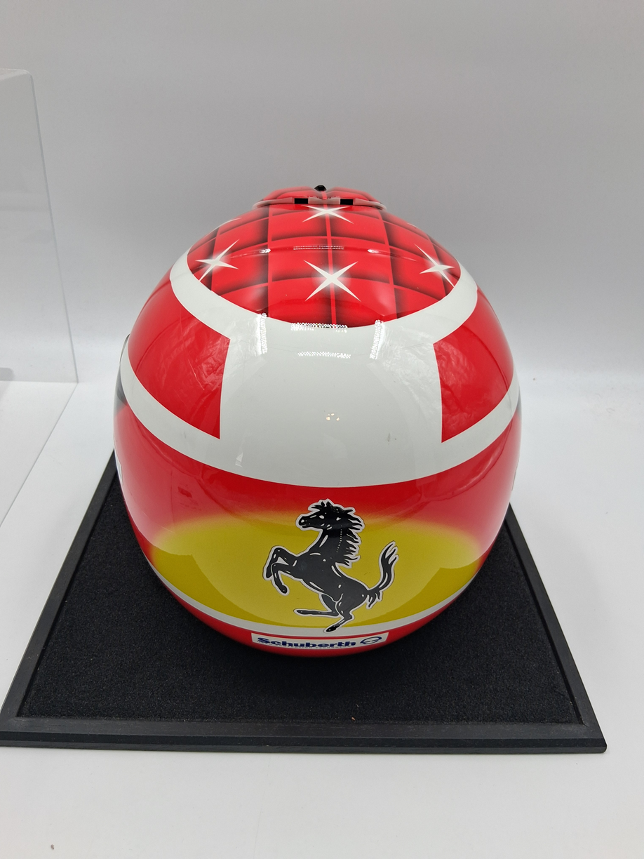 Michael Schumacher Formula 1 Replica Helmet signed in display case Autograph COA 1:1