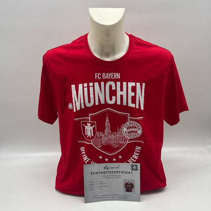 Bayern München T-Shirt Tom Bischof signiert Autogramme FCB XL