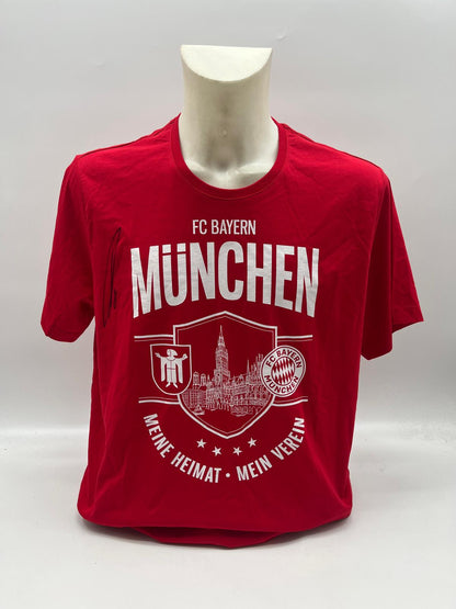 Bayern München T-Shirt Tom Bischof signiert Autogramme FCB XL