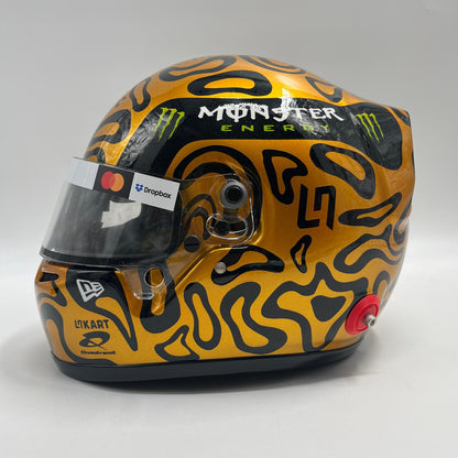Lando Norris Formel 1 Helm Unterschrift und Echtheitszertifikat 1:1