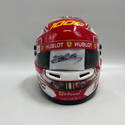 Charles Leclerc Formel 1 Helm Unterschrift und Echtheitszertifikat 1:1
