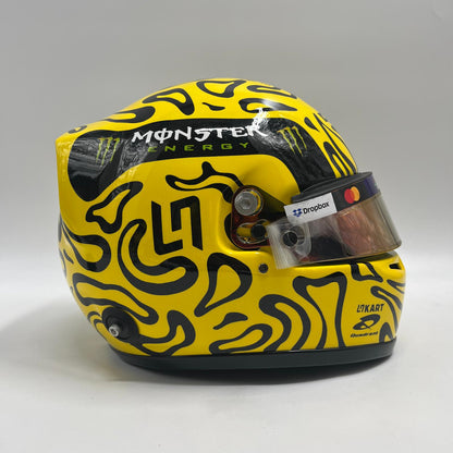 Lando Norris Formel 1 Helm Raceworn Visier mit Unterschrift Japan GP 2025