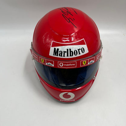 Michael Schumacher Formel 1 Helm Rot Unterschrift und Echtheitszertifikat 1:1