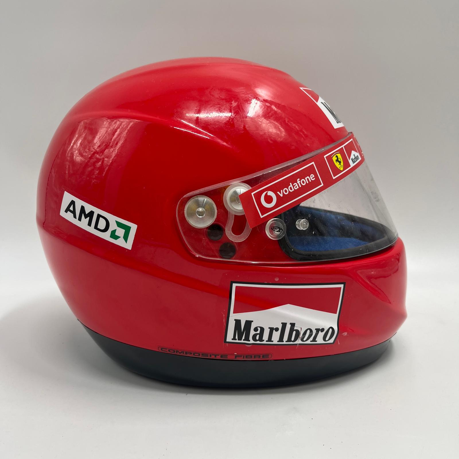 Michael Schumacher Formel 1 Helm Rot Unterschrift und Echtheitszertifikat 1:1
