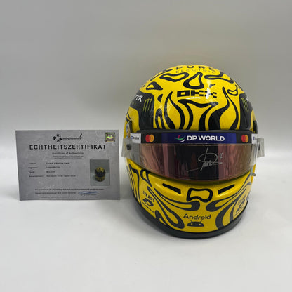 Lando Norris Formel 1 Helm Raceworn Visier mit Unterschrift Japan GP 2025