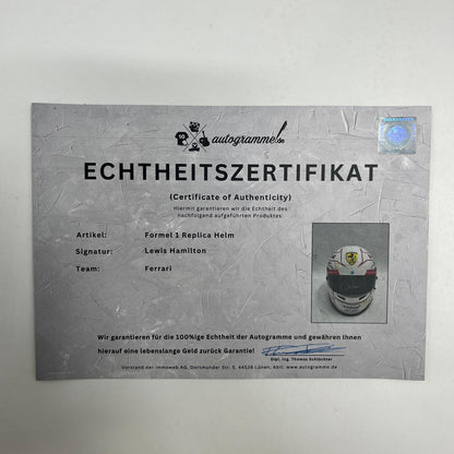 Lewis Hamilton Formel 1 Helm Unterschrift und Echtheitszertifikat 1:1