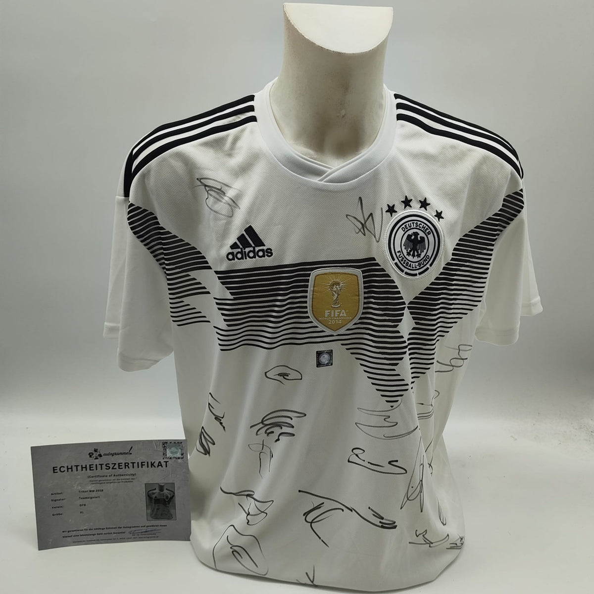 Deutschland Trikot WM 2018 Teamsigniert DFB Adidas XL