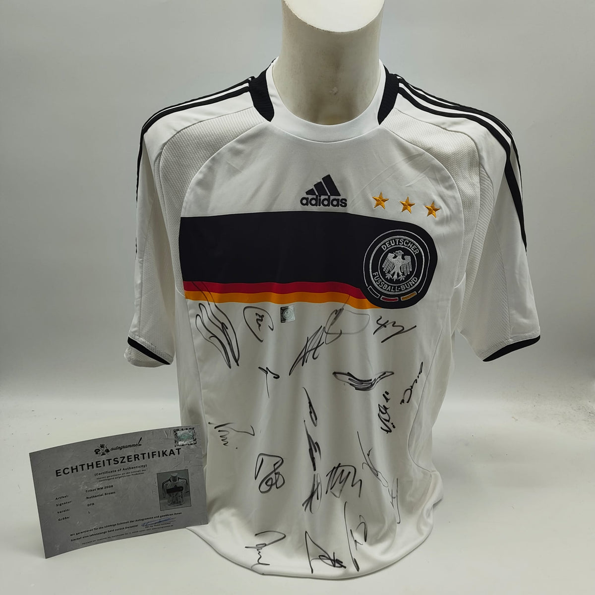 Deutschland Trikot EM 2008 Teamsigniert DFB L Adidas