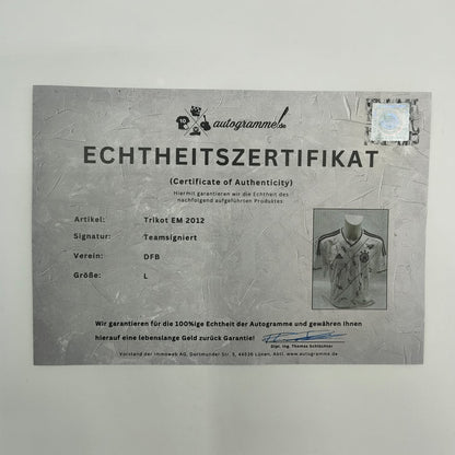Deutschland Trikot EM 2012 Teamsigniert COA DFB Adidas L