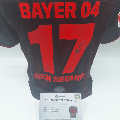 Bayer Leverkusen Trikot 2025/2026 Eliesse Ben Seghir signiert New Balance COA Autogramm L