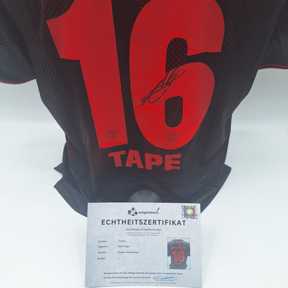 Bayer Leverkusen Trikot 2025/2026 Axel Tape signiert New Balance COA Autogramm L