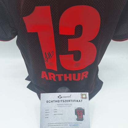Bayer Leverkusen Trikot 2025/2026 Arthur signiert New Balance COA Autogramm L