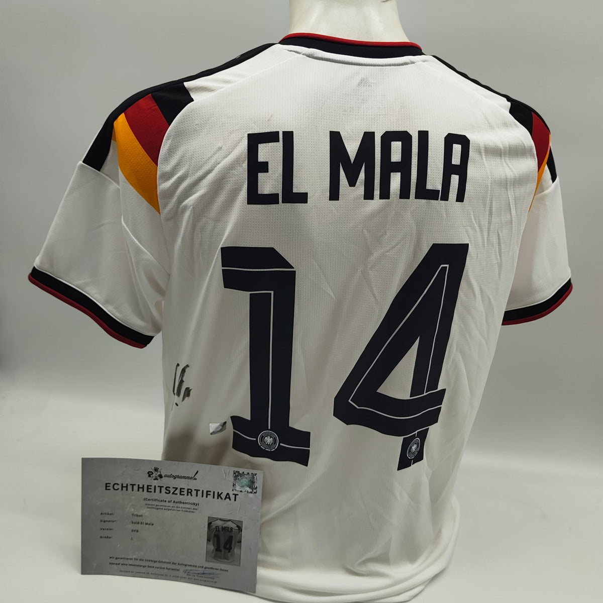 DFB Trikot WM 2026 Said El Mala signiert Autogramme Adidas COA neu L