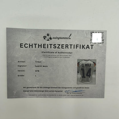 DFB Trikot WM 2026 Said El Mala signiert Autogramme Adidas COA neu L