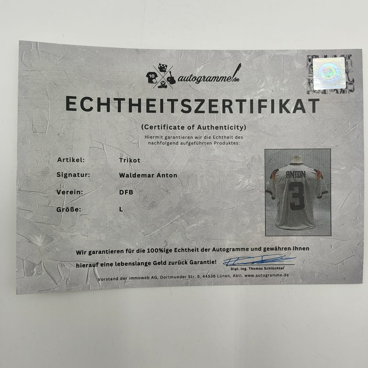 DFB Trikot WM 2026 Waldemar Anton signiert Autogramme Adidas COA neu L