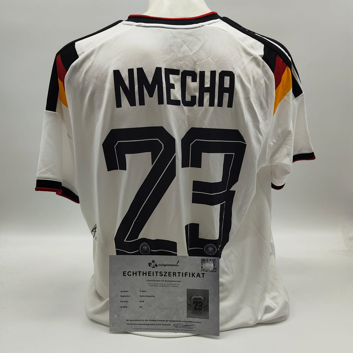 DFB Trikot WM 26, Felix Nmecha signiert Autogramm Adidas COA neu XL