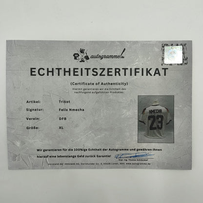 DFB Trikot WM 26, Felix Nmecha signiert Autogramm Adidas COA neu XL