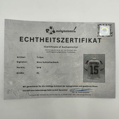 DFB Trikot WM 2026 Nico Schlotterbeck signiert Autogramme Adidas COA neu XL