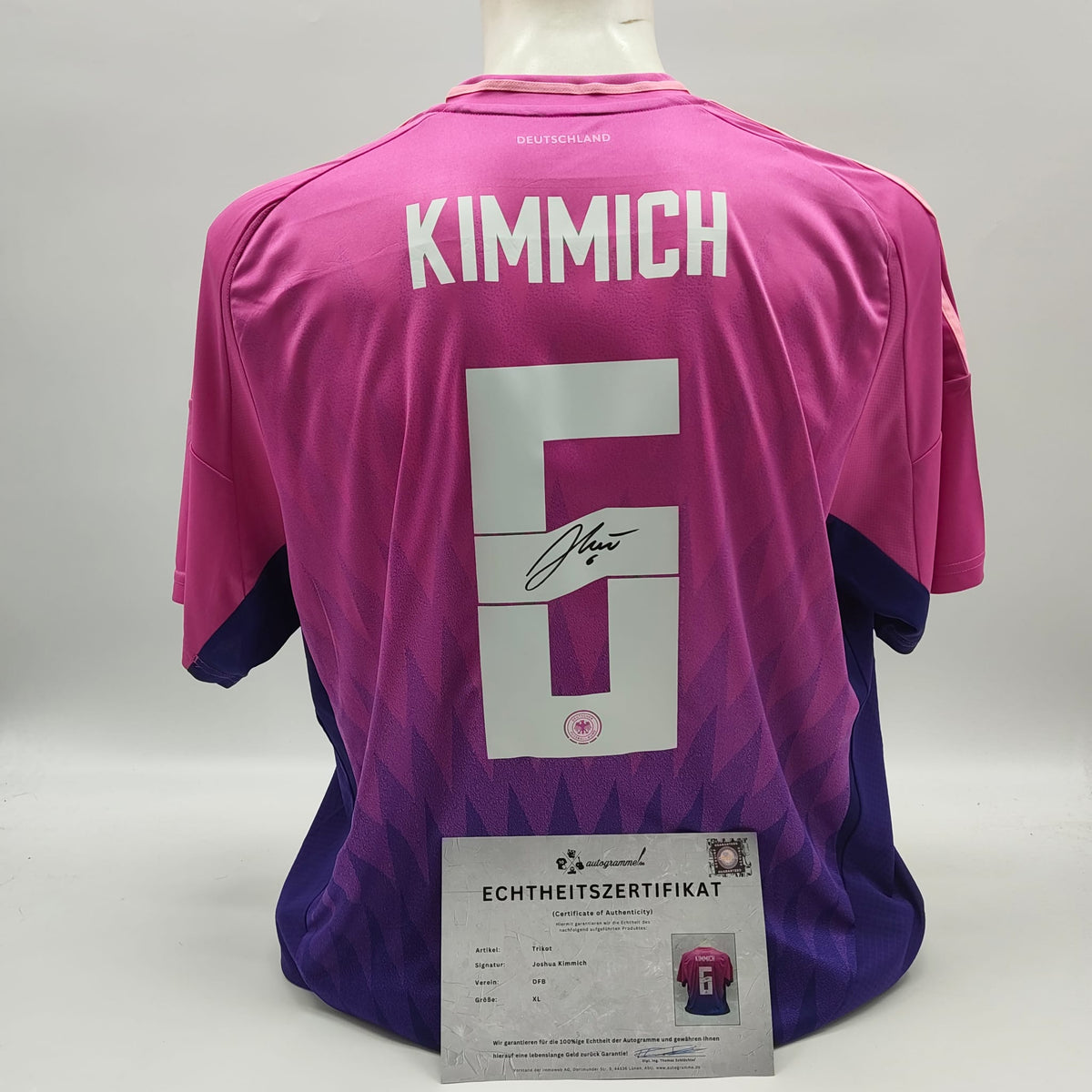 DFB Trikot EM 2024 Joshua Kimmich signiert Adidas Autogramm XL