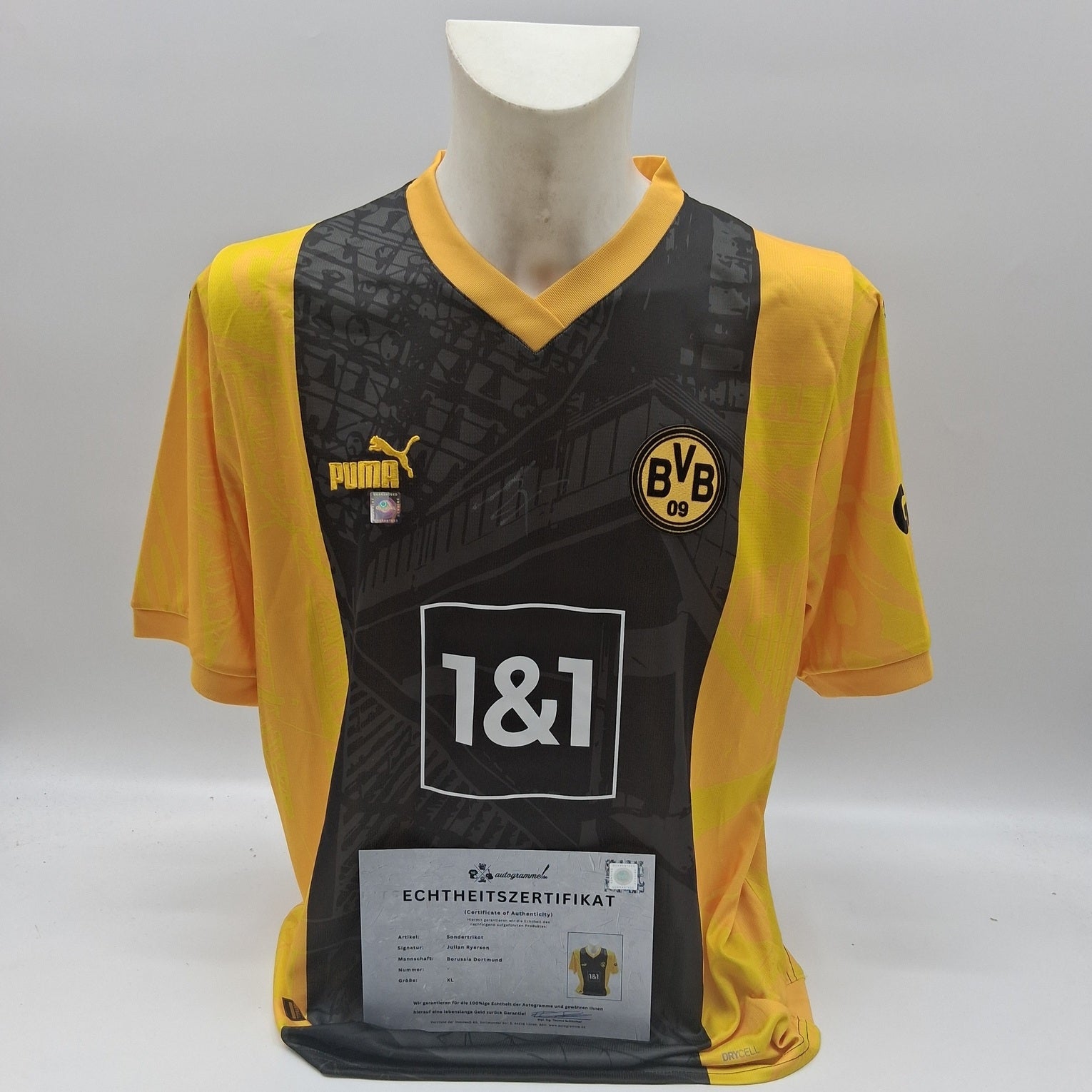 Borussia Dortmund Sondertrikot Julian Ryerson signiert Autogramm Puma BVB XL