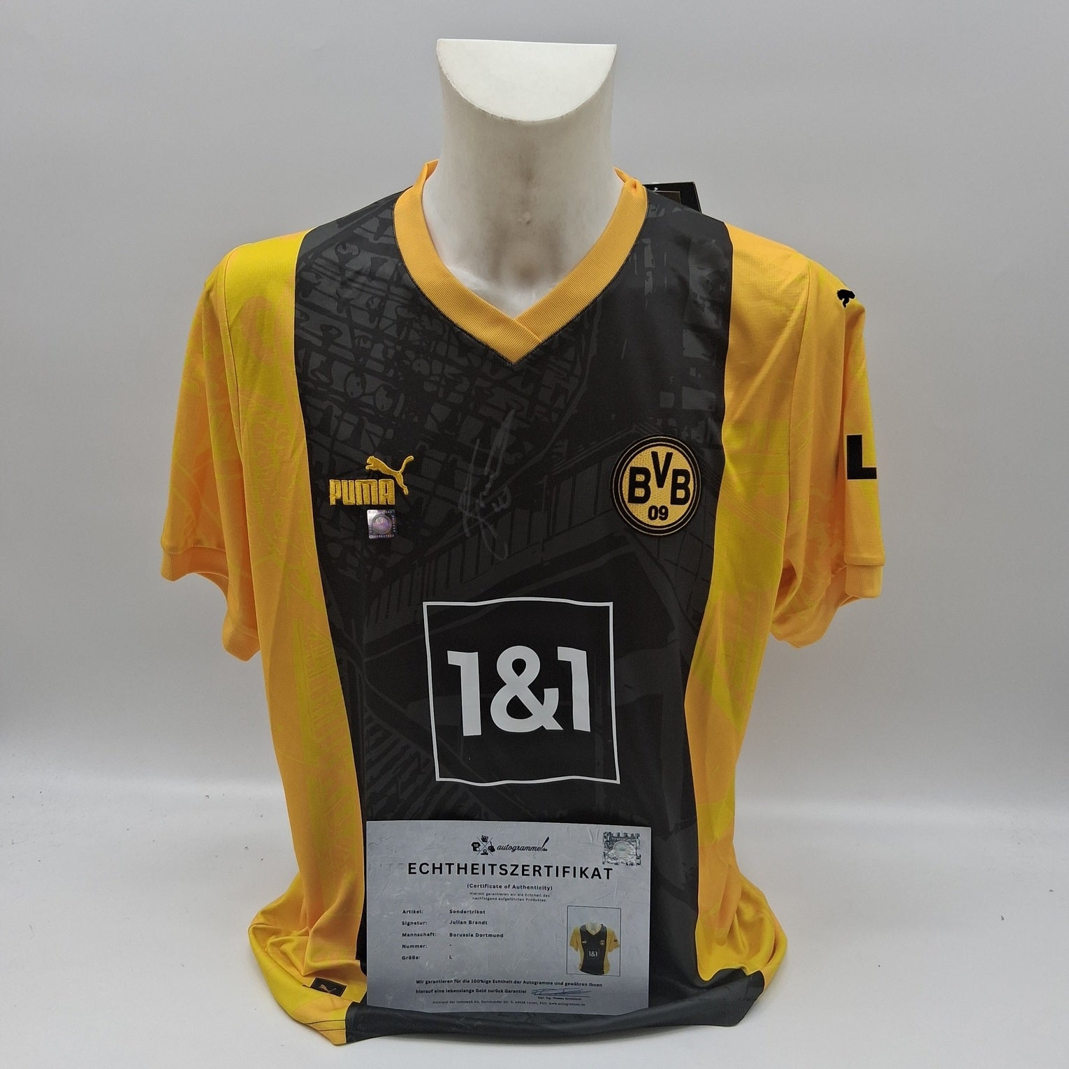 Borussia Dortmund Sondertrikot Julian Brandt signiert Autogramm Puma BVB L