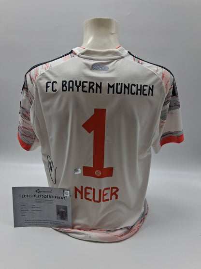Bayern München Trikot Manuel Neuer signiert Autogramm Adidas COA L