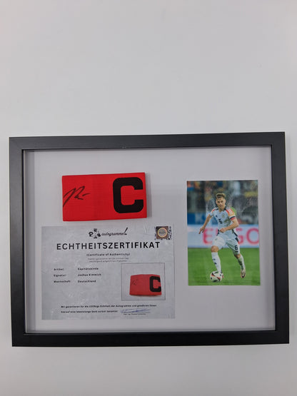 Captain's armband signed by Joshua Kimmich in a Germany autograph COA