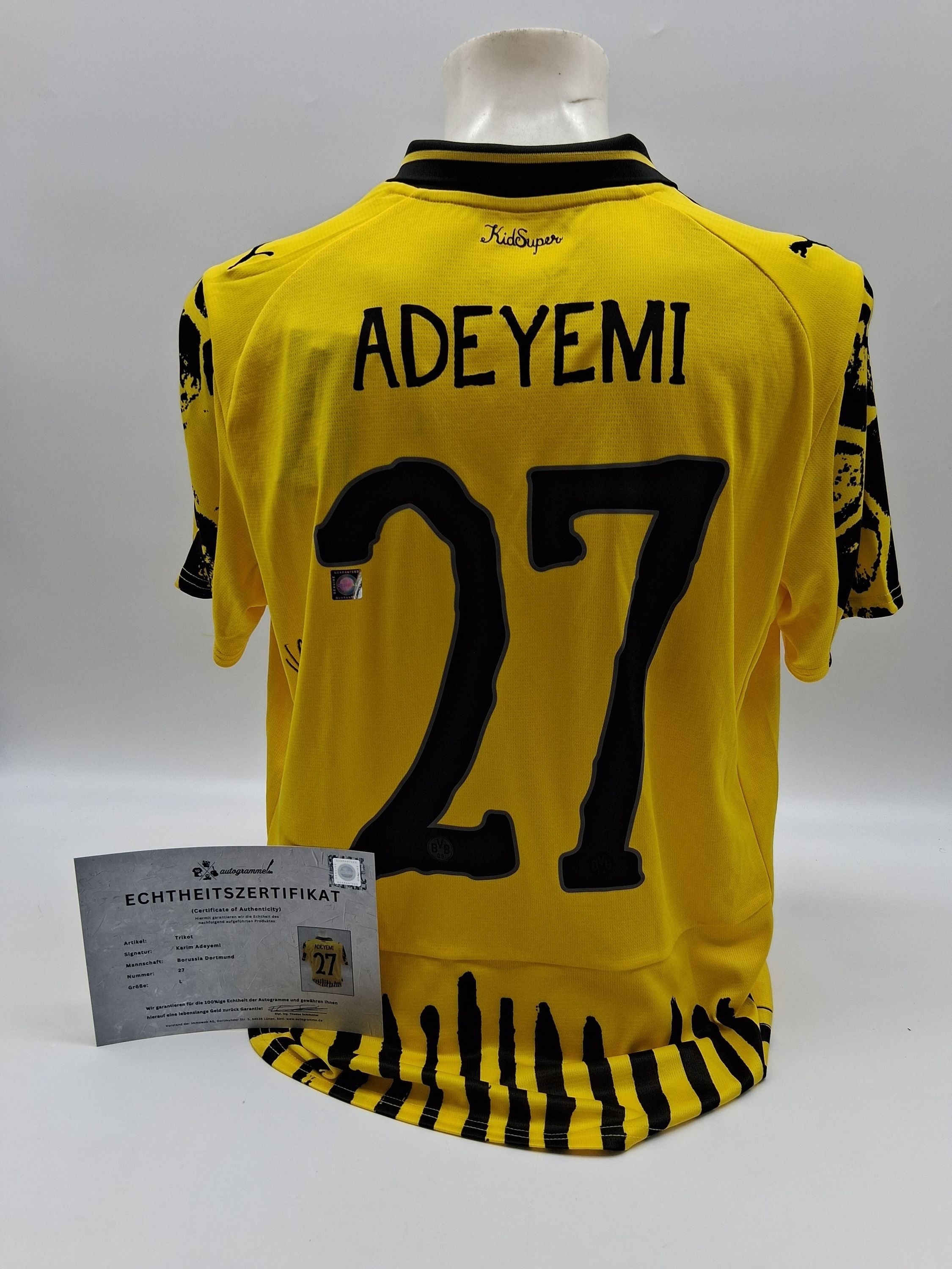 Borussia Dortmund Trikot Karim Adeyemi signiert BVB Puma Klub WM L