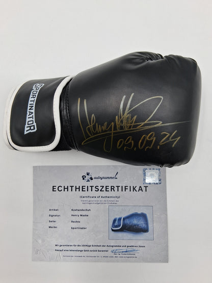 Henry Maske boxing glove signed autograph boxing COA