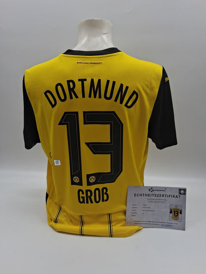 Borussia Dortmund jersey pascal large signed autograph bvb puma l