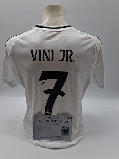 Real Madrid Trikot Vinicius Junior signiert Autogramm Adidas COA M