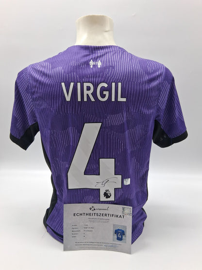 FC Liverpool Trikot Virgil van Dijk signiert Autogramm Nike Neu M