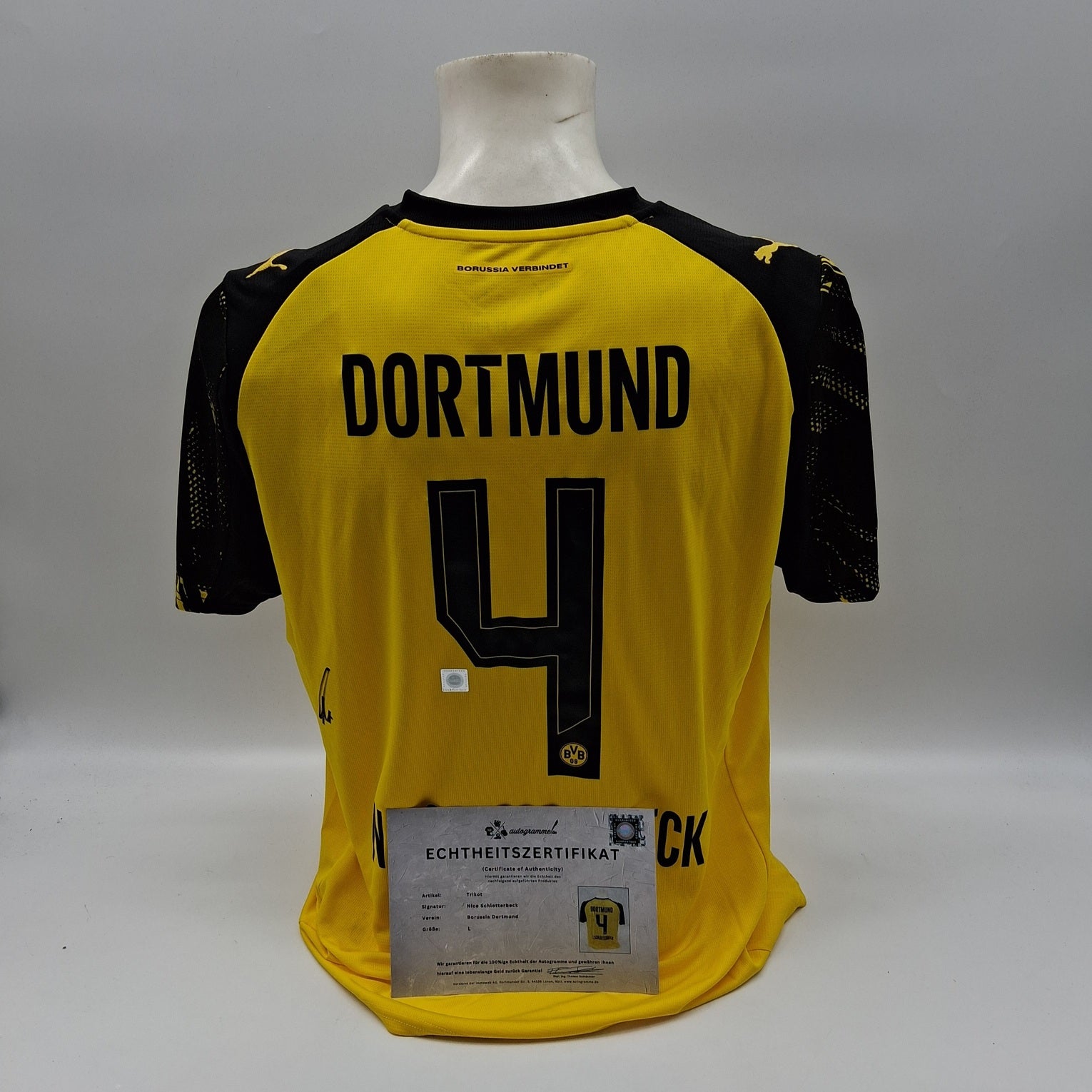 Borussia Dortmund Trikot Nico Schlotterbeck signiert BVB Puma L