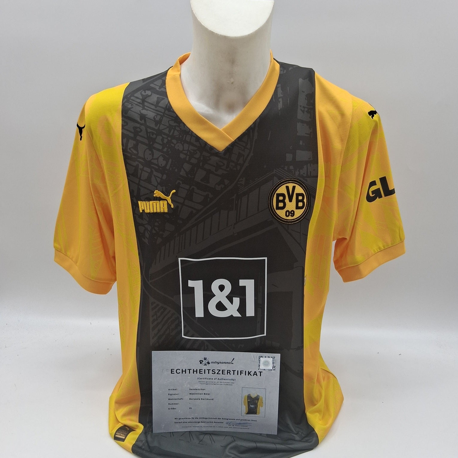 Borussia Dortmund Sondertrikot Maximilian Beier signiert Autogramm Puma BVB XL