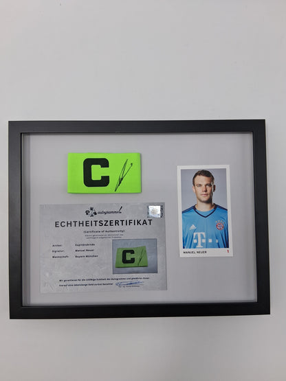 Captain's armband signed by Manuel Neuer as part of a Bayern Munich football autograph