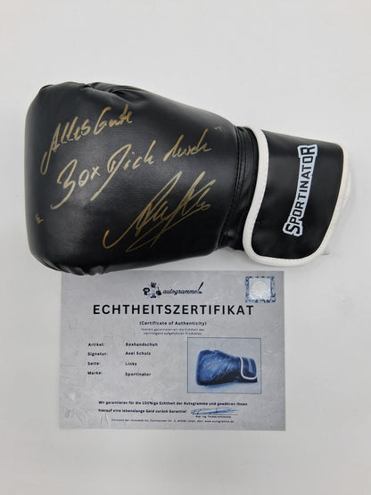 Boxing glove signed by Axel Schulz, autograph, boxing COA