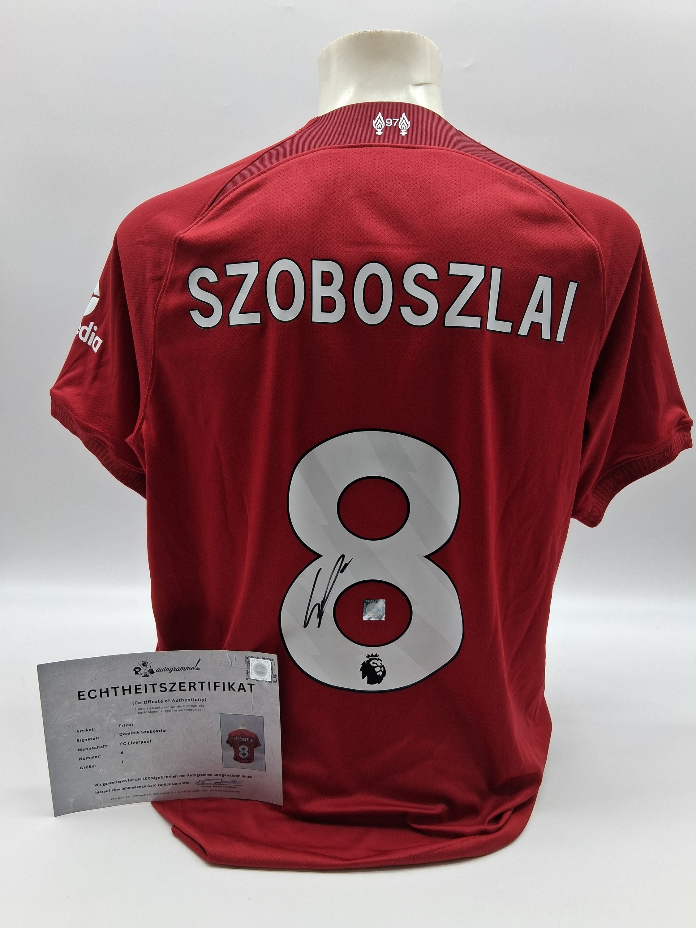 FC Liverpool Trikot Dominik Szoboszlai signiert Autogramm Nike Neu L