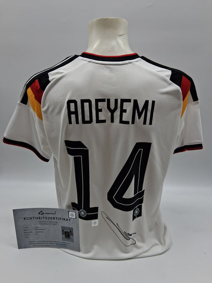 DFB Trikot Karim Adeyemi signiert Autogramm Adidas COA L